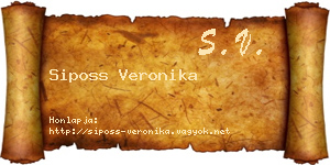 Siposs Veronika névjegykártya